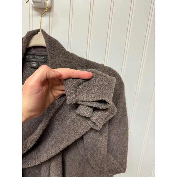 Barefoot Dream Brown High Low Bamboo Blend Chic Lite Knit Cardigan Women L/XL - Picture 5 of 5